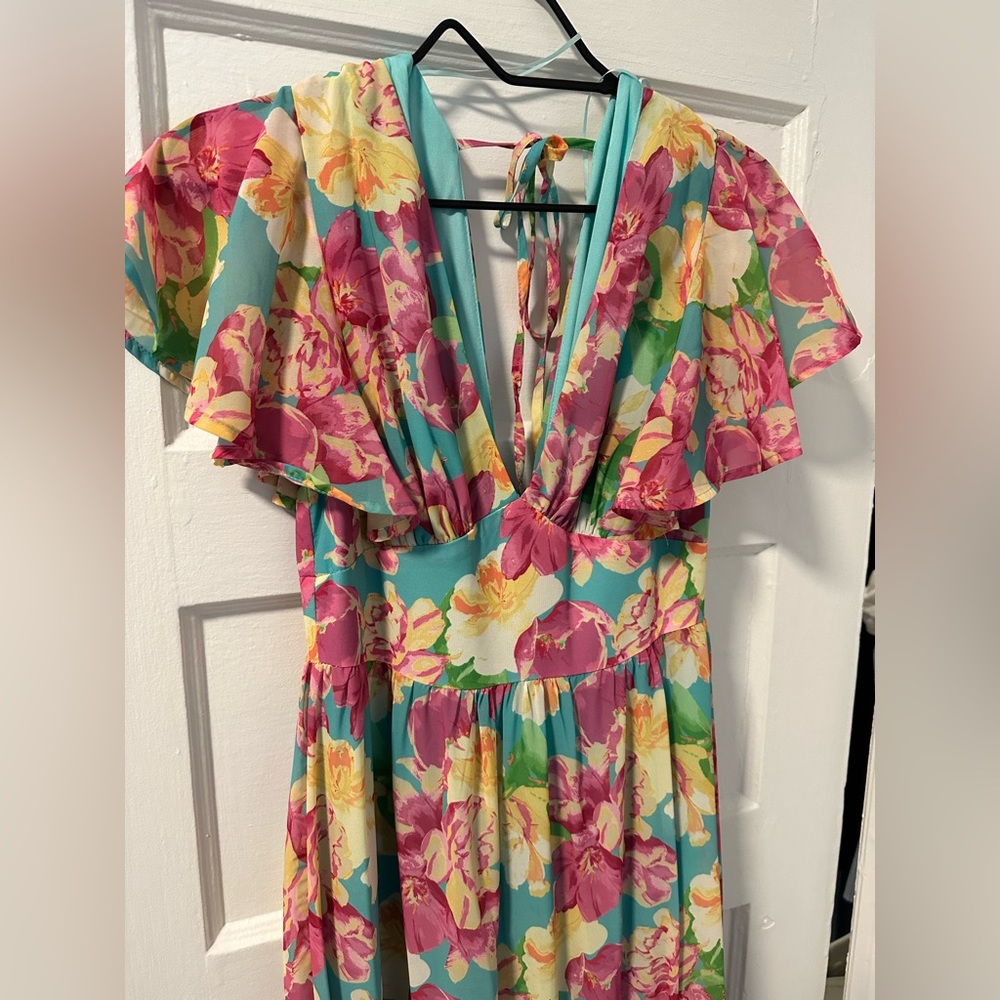 Floral Ruffle Dress - Picture 3 of 4